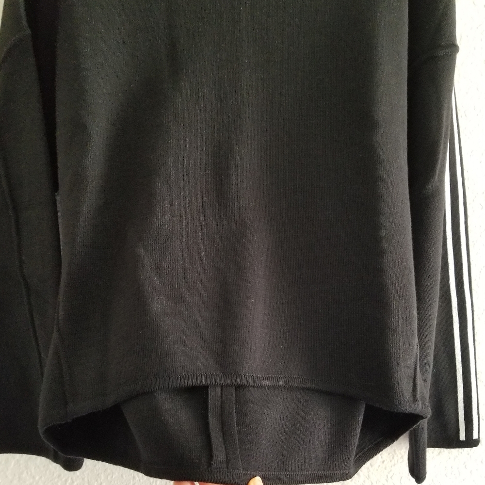 Golden Goose Cyan Striped Sleeve Wool Knitted Sweatshirt Size Small Black - Picture 7 of 11